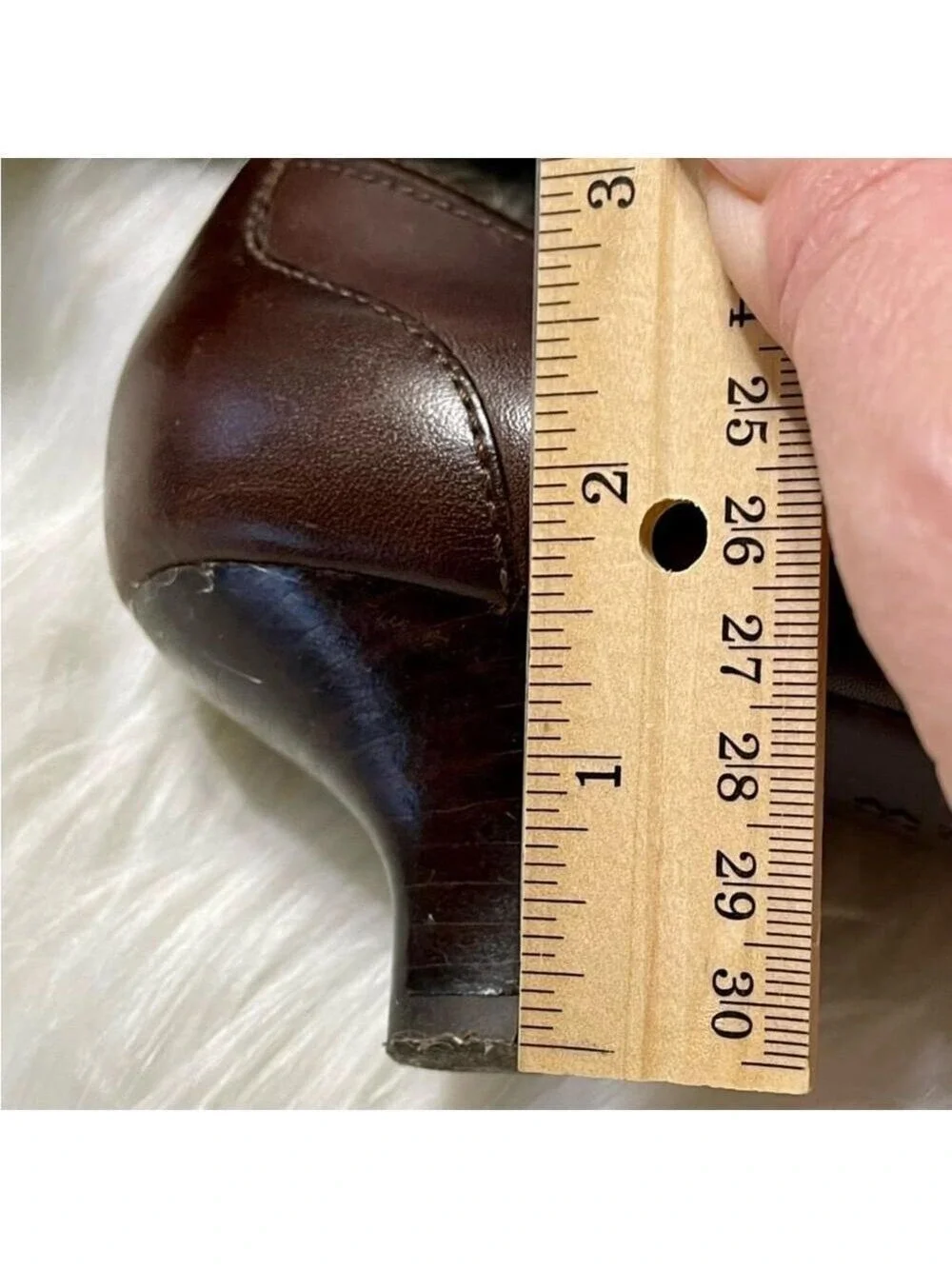 Naturalizer Brown Heels With Brass Buckle Size 7.5